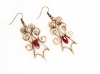 copper-elegant-earrings-drop-earrings-red-earrings-wire-wrap-dangle-4